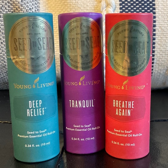 Roll on Bundle Young Living Deep Relief, Tranquil & Breathe Again NWT - Picture 1 of 12